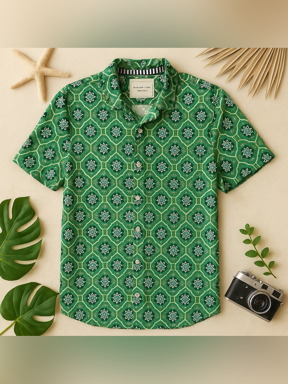 Cactus Man by Ricky Singh Button-Up Shirt Men’s Size Large